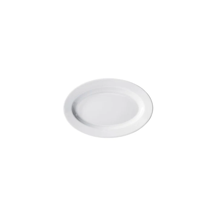 Birkhall Oval Platter With Rolled Edge, White Porcelain, + / 9-3/8" L