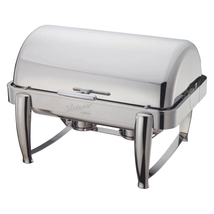  Virtuoso Collection 8 Quart Full-size Roll-Top Chafer, Extra Heavyweight / Stainless steel