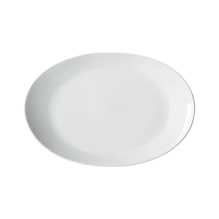Brechia Coupe Oval Platter,  White Porcelain, 24 Pieces/Case / 11"