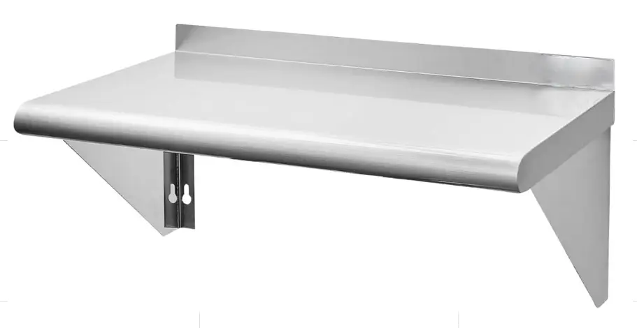 Wall Mount Shelf with 1.5" Lid Up. 18GA.430S/S / 14" x 84"