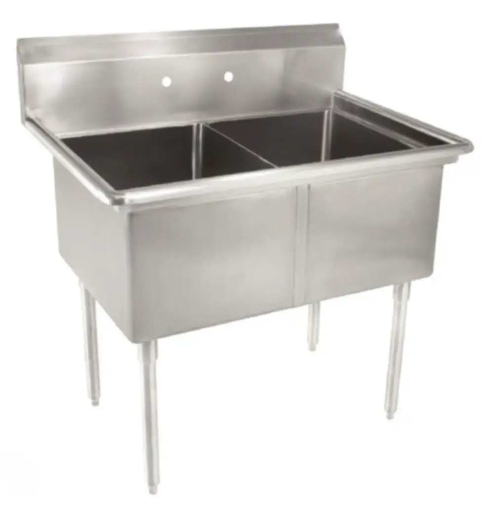 L&J LJ1515-2 35" 2 Compartment Sink / No Drainboard