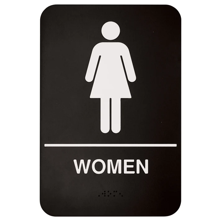 Information Signs with Braille 6" x 9" / Women
