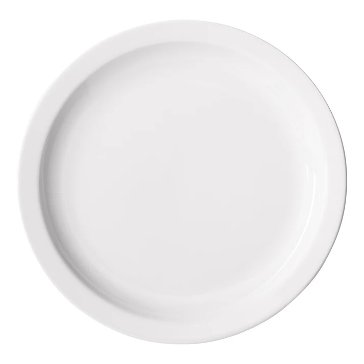 Birkhall Plate with Narrow Rim, White Porcelain, 12 Pieces/Case / 7-1/4" Dia