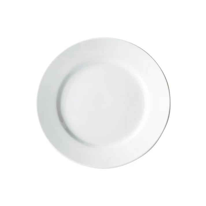Birkhall Plate with Rolled Edge, White Porcelain, 12 Pieces/Case / 7-1/2" Dia