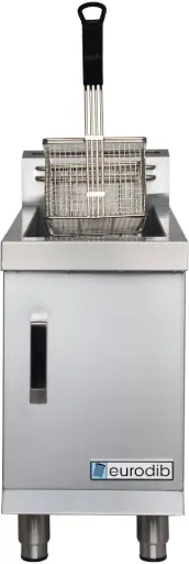 [TCF15L] Eurodib TCF15L Full Pot Countertop Gas Fryer w/ 15 lbs Capacity, 1 Basket, 2 Burners, LP Gas, 26.500 BTU 