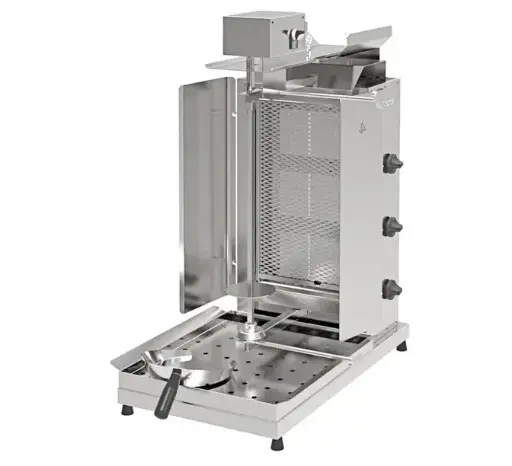 [PDG103MN] Inoksan PDG 103MN Natural Gas / Field Convertible Doner Kebab Machine / Vertical Broiler with Mesh Shield - 99-132 lb. Capacity 