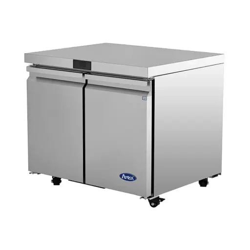 [AUR-0976] NSF 36 Ins Undercounter 2 Solid Doors Refrigerator AUR-0976