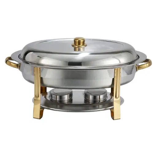 [202] Malibu Collection 6 Quart Oval Chafer, Medium Weight
