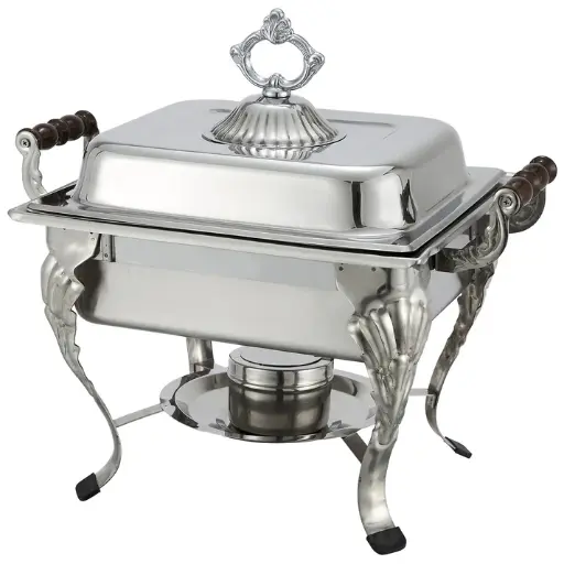 Crown Collection 4 Quart Half-Size Square Chafer, Medium Weight