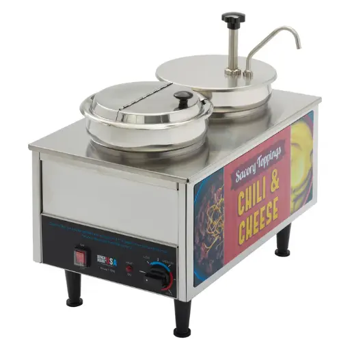 [51073A] BenchmarkUSA "Chili & Cheese" Warmer - 1 Pump, 1 Ladle, 1 Lid