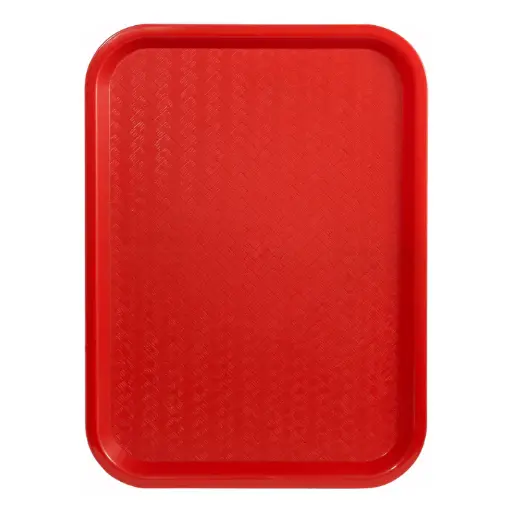 [FFT-1216R] FFT-1216R - High Quality Plastic Cafeteria Tray - 12 x 16, Red