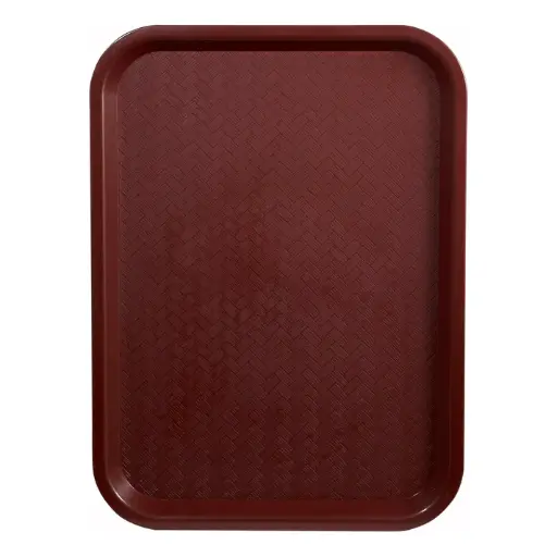 [FFT-1418U] High Quality Plastic Cafeteria Tray - 14 x 18, Burgundy