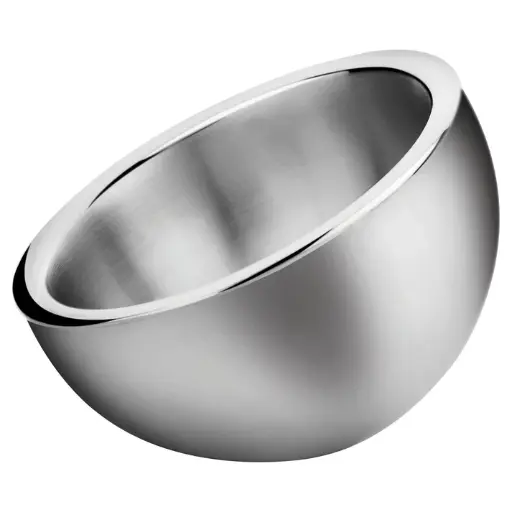 [DWAB-S] Double-Wall Angled Display Bowl, Stainless Steel - 1-1/2 Quart