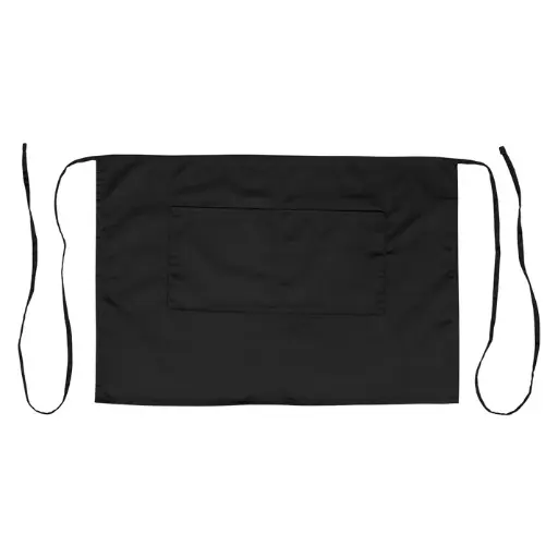 [WA-2819K] Bistro Half Length Apron - Black