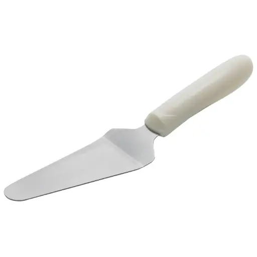 [TWP-51] Pie Server w/Offset, White PP Hdl, 4-5/8" x 2-3/8" Blade
