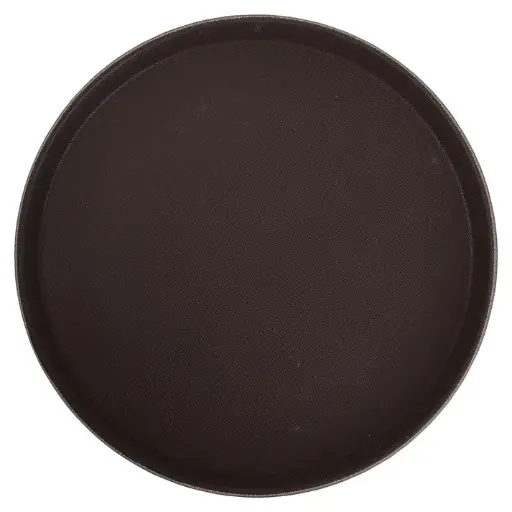  Easy-Hold 16" Round Rubber-Lined Plastic Tray