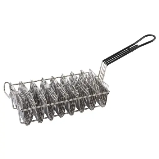 [TB-8] Fry Basket - Taco Shells - 6" Wide 8-Slots