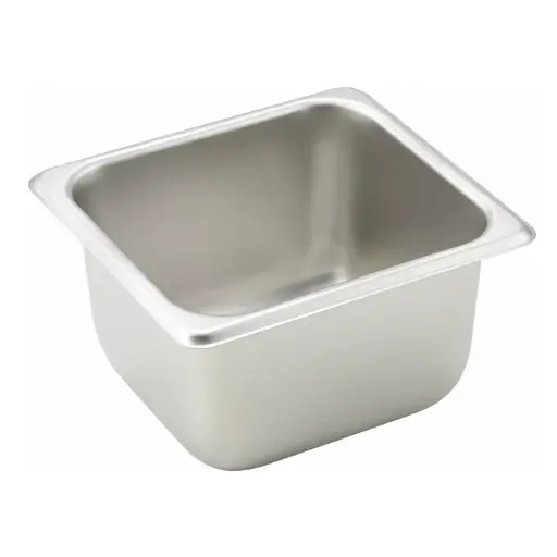 [SPS4]  Straight-Sided Steam Pan, 25 Gauge Stainless Steel