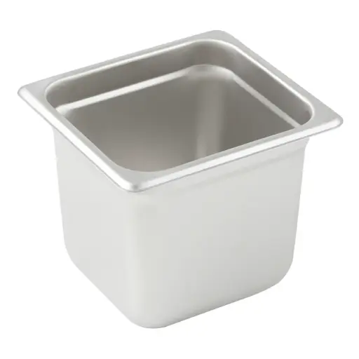 [SPJM-606]  Anti-Jam Steam Pan, 24 Gauge Stainless Steel - 1/6, 6"