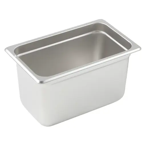 [SPJM-406] Anti-Jam Steam Pan, 24 Gauge Stainless Steel - 1/4, 6"