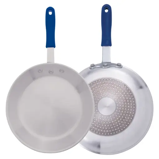 [AFPI-12H] Induction Ready Aluminum Fry Pan, Stainless Steel Bottom, Natural Finish - 12" Dia
