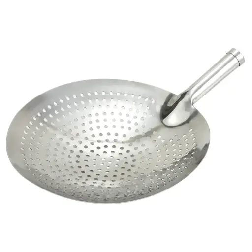 [SC-12] 12" Extra Strength Short Handle Skimmer, Stainless Steel