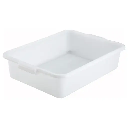 [PL-5W] Standard Weight Polypropylene Dish Box, 5" Depth - White