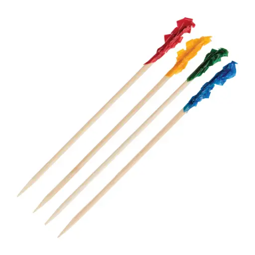  Picks, Cellophane Frills, 1,000/bag, 3-15/16"L