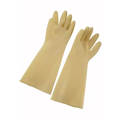  Natural Latex Gloves - Small, Yellow