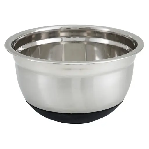 [MXRU-500] Mixing Bowl, Silicone Base, Stainless Steel - 5 Quart