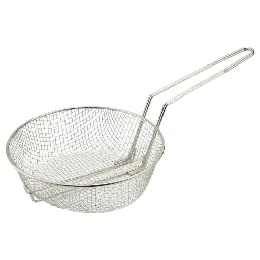 [MSB-10M] Nickel Plated Steel Culinary Basket - Medium, 10"