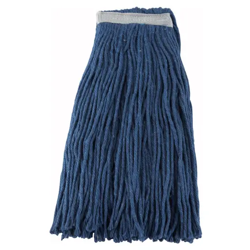 [MOP-20C] Economy Cotton-Poly Blend Cut-End Wet Mop Head - Blue - 20oz/570g