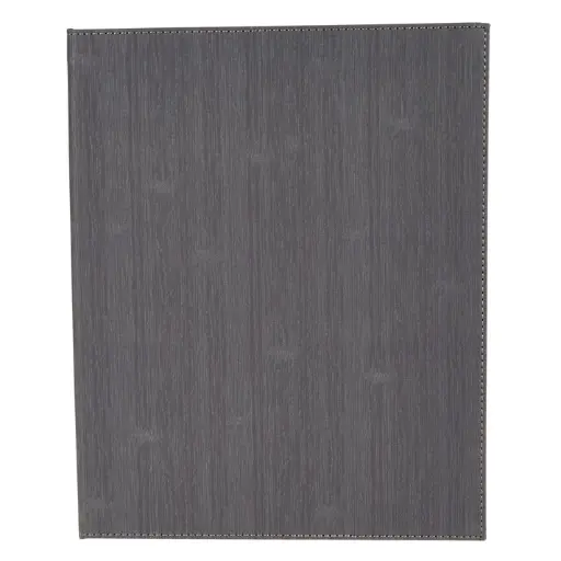[LMS-814GY] Single-View Menu Cover - Gray, 8-1/2" x 14"