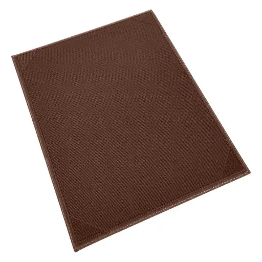 [LMS-811BN] Single-View Menu Cover - Brown, 8-1/2" x 11"