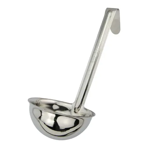 [LDI-60SH] One-Piece Stainless Steel Ladle with 6" Handle - 6 oz