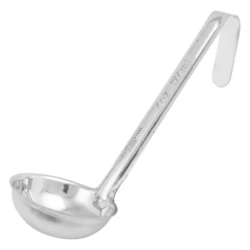 [LDI-20SH] One-Piece Stainless Steel Ladle with 6" Handle - 2 oz