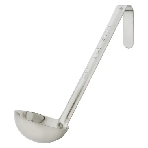 [LDI-10SH] One-Piece Stainless Steel Ladle with 6" Handle - 1 oz