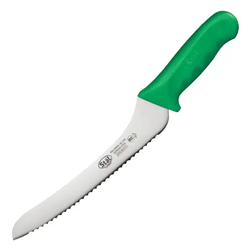 [KWP-92G] Stäl 9" Offset Utility/Bread Knife - Green
