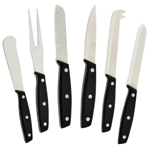  Cheese Knife Set with POM Handles