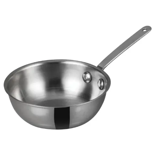 [DCWD-102S] Mini Wok, Stainless Steel - 4"
