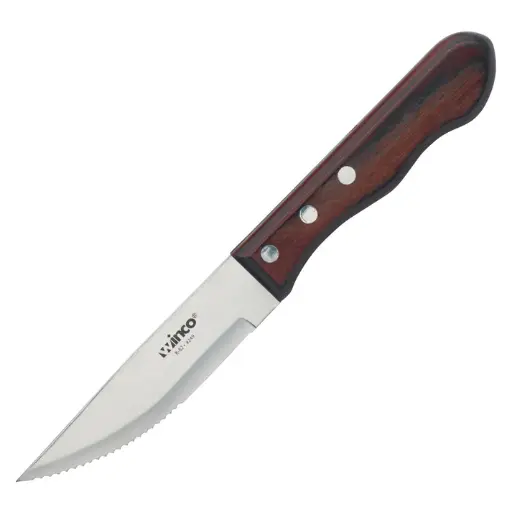 [K-82] Jumbo Steak Knives, 4-3/4" Blade, Polywood Handle, Pointed Tip