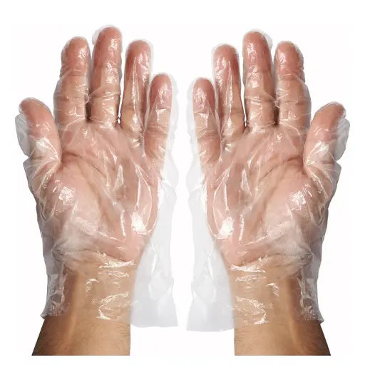 [GLP-L] Disposable Gloves, PE Textured, LRG, 500pcs/box