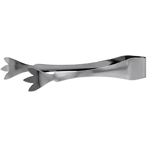 [IT-7] 7" Ice Tongs, 3 Prongs, Satin Finish Stainless Steel