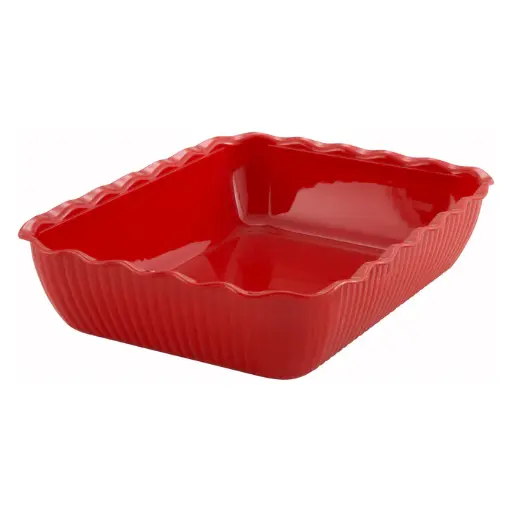  Deli Crock - 13 x 10 x 3, Red