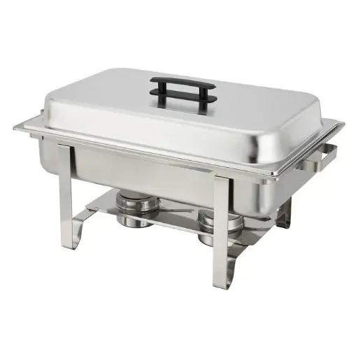 [C-3080B] Newburg 8 Quart Full-Size Chafer, Stainless Steel