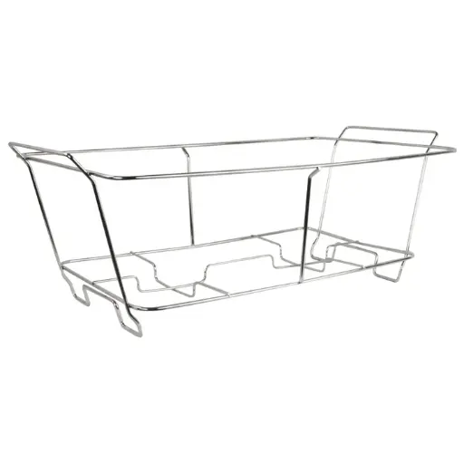 [C-1F] Wire Stand for Full Size Foil Steam Pans with Supports for 2 Fuel Cans