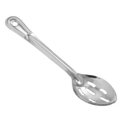 [BSST-11H]  Heavy-Duty Basting Spoon, Stainless Steel, 1.5mm - Slotted, 11"
