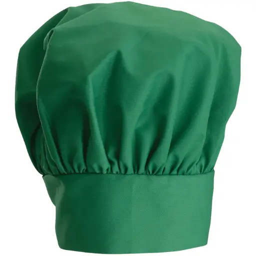 [CH-13LG] Chef Hat, Velcro Closure - Bright Green