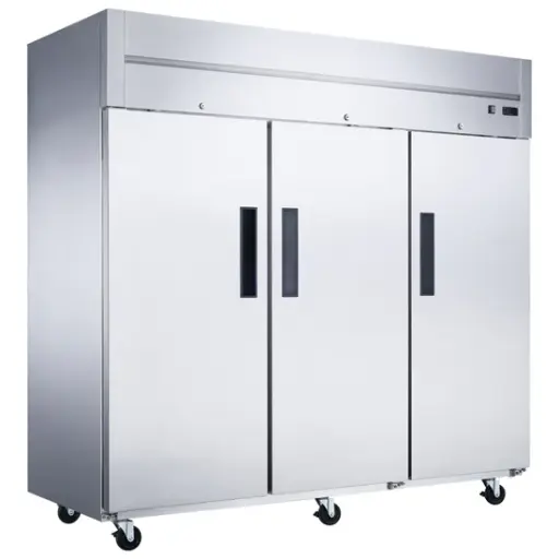 [D83AF] Commercial 3-Door Top Mount Freezer in Stainless Steel