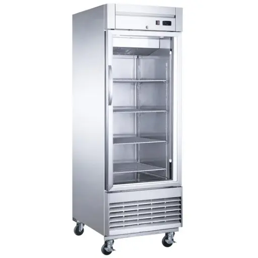 [D28R-GS1] Bottom Mount Glass Single Door Commercial Reach-in Refrigerator